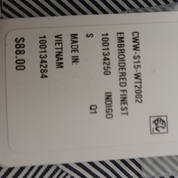 C Wonder NWT! Navy blue embroidered button… - Picture 8 of 8